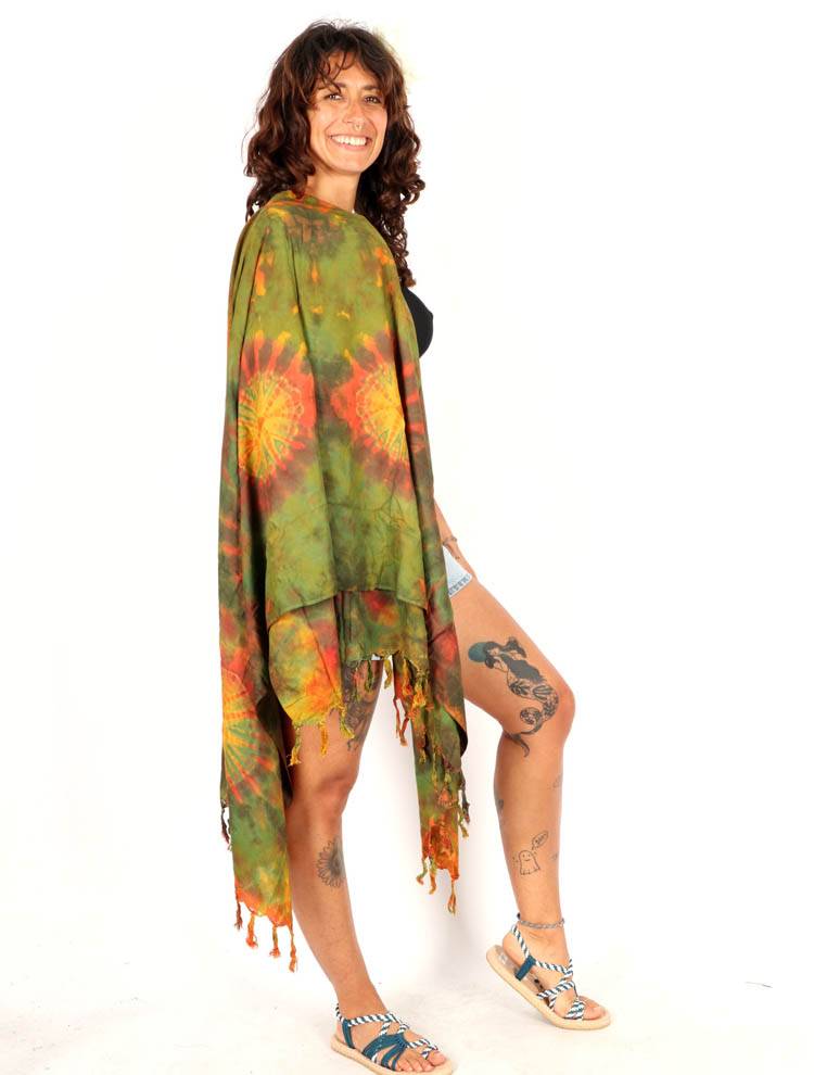 Pareo de rayón Tie Dye multicolor FUPN04