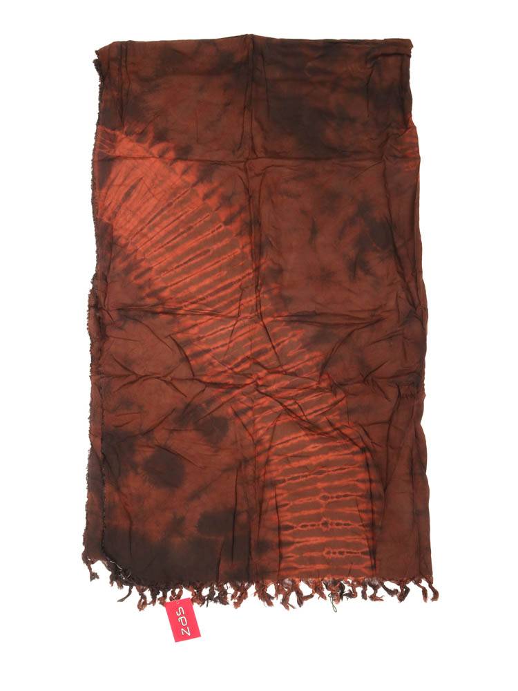 Pareo de rayón Tie Dye multicolor FUPN04 color Marrón