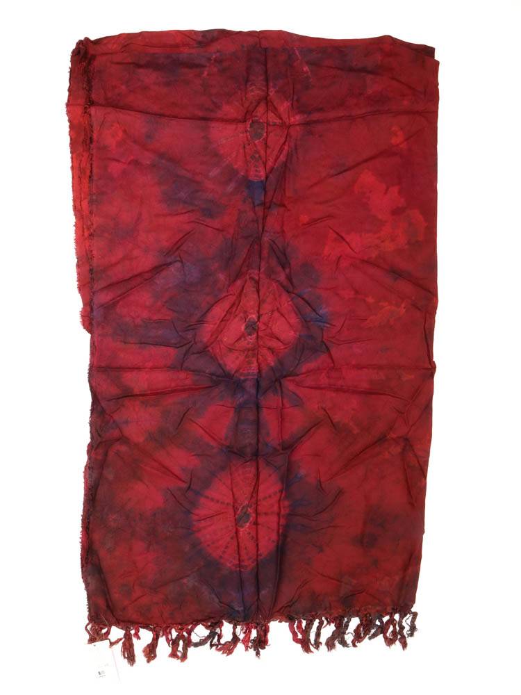 Pareo de rayón Tie Dye multicolor FUPN04 color Granate