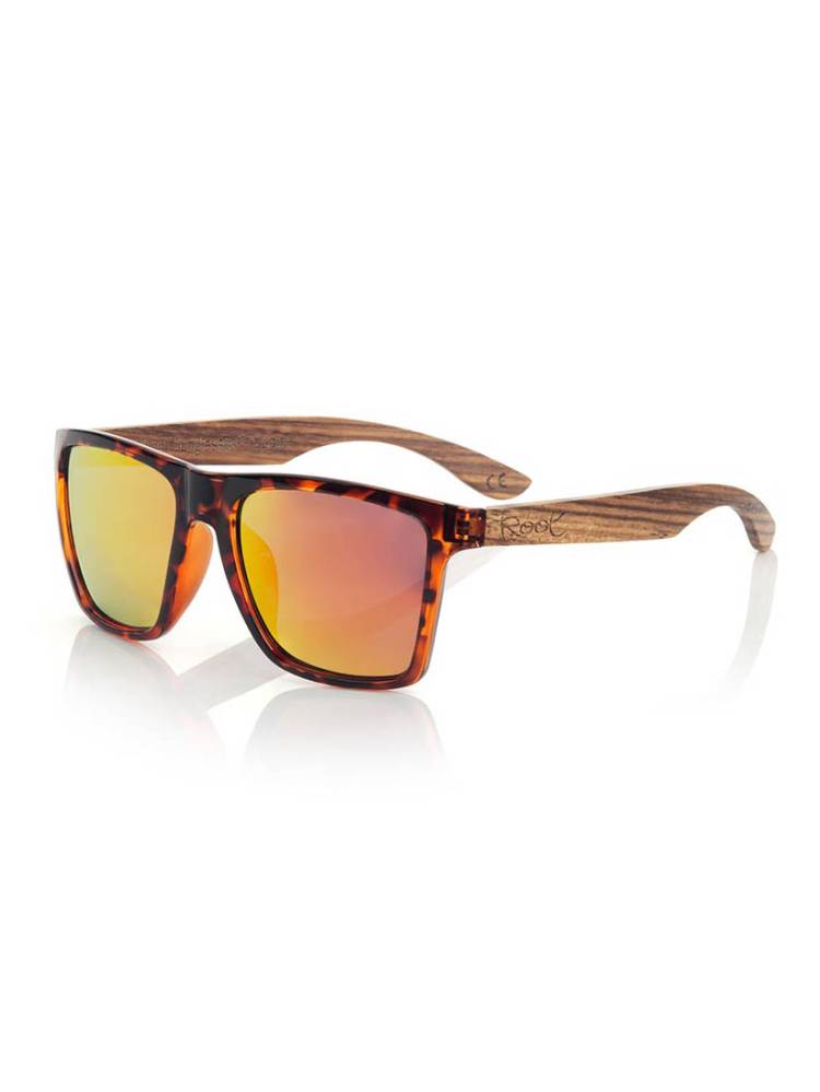 Gafas de sol de Madera RUN CAREY DS GFDS26 color Rojo revo
