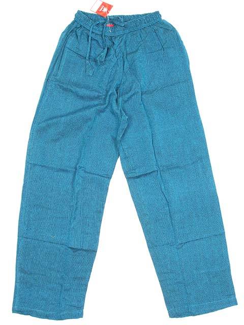 Pantalón hippie liso con 4 bolsillos PAEV06 color Azul pe