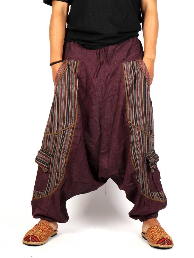 Pantalón étnico amplio unisex 4 bolsillos [PAEV13] para comprar al por Mayor o Detalle en la categoría de Pantalones Hippies