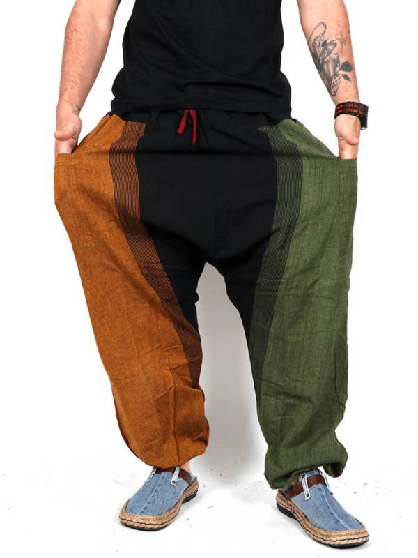 Pantalón étnico harem unisex [PAEV14] para comprar al por Mayor o Detalle en la categoría de Pantalones Hippies y Alternativos
