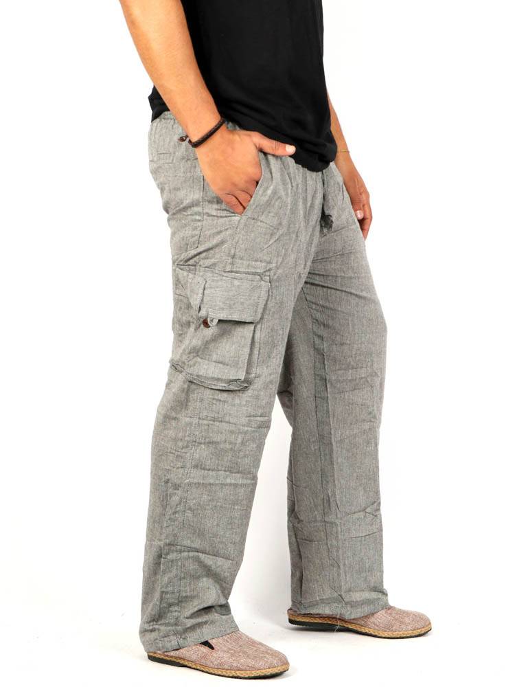 Pantalón hippie liso con 6 bolsillos [PAEV17] para comprar al por Mayor o Detalle en la categoría de Pantalones Hippies