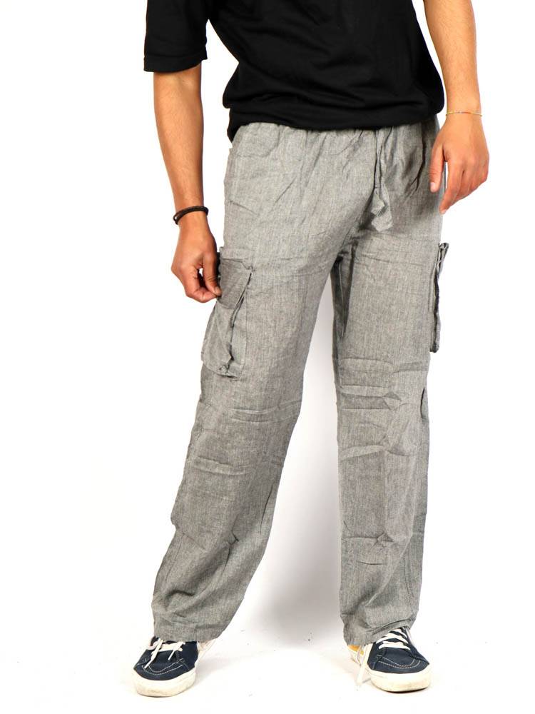 ▷ Pantalón Hippie Liso Con 4 Bolsillos PAEV06