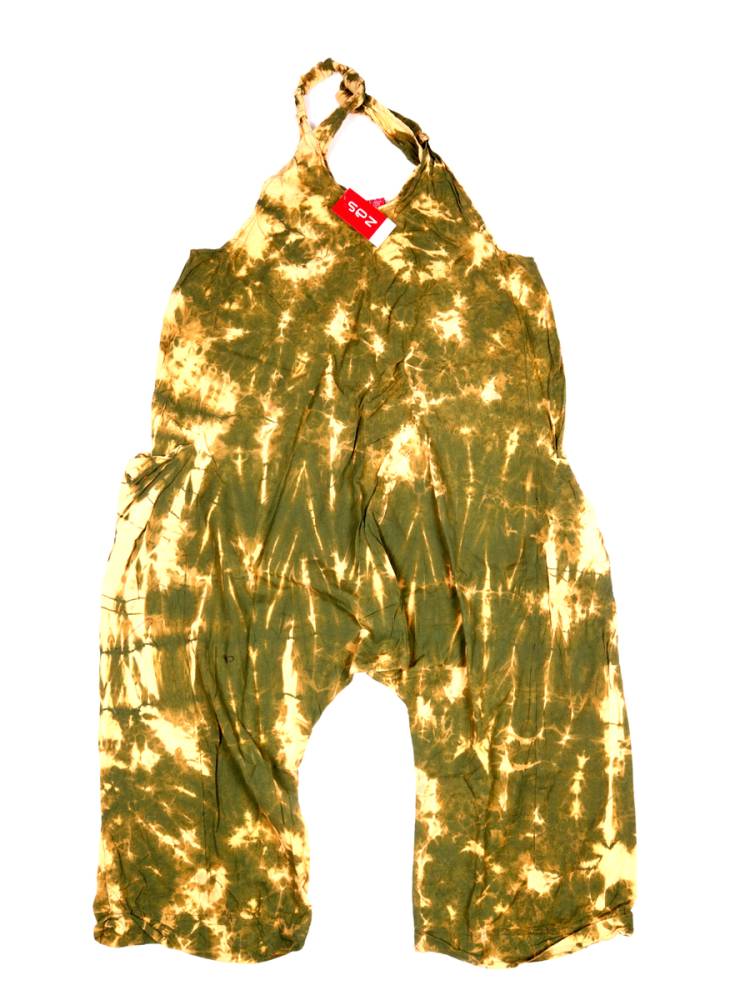 Peto Hippie con tirantes Tie dye PAEV36 color Verde