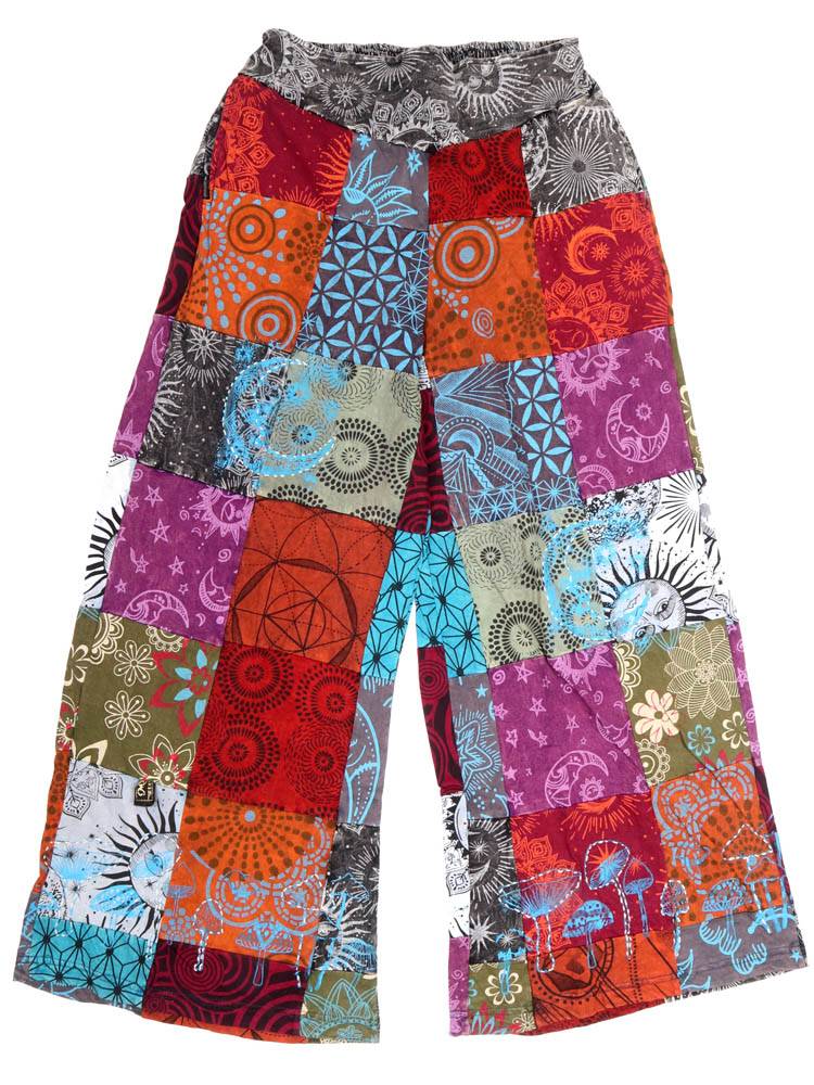 Pantalón Hippie Amplio Patchwork PAEV46