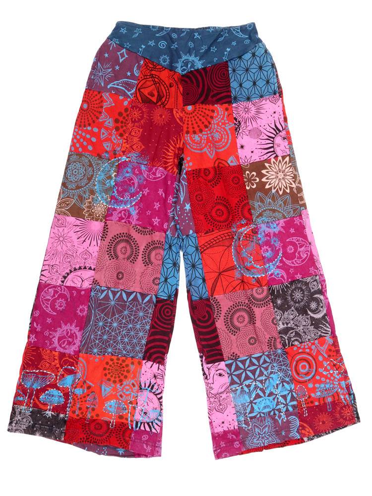 Pantalón Hippie Amplio Patchwork PAEV46