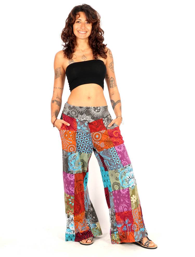 Pantalón Hippie Amplio Patchwork PAEV46