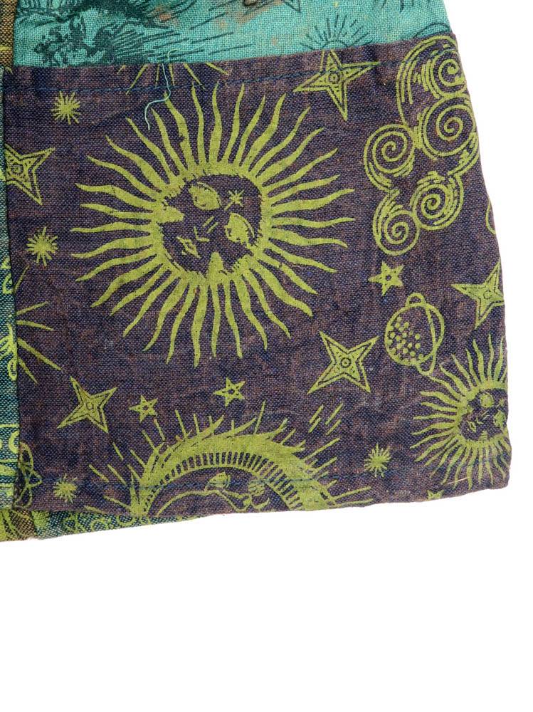 Short patchwork con estampados solares PAEV55