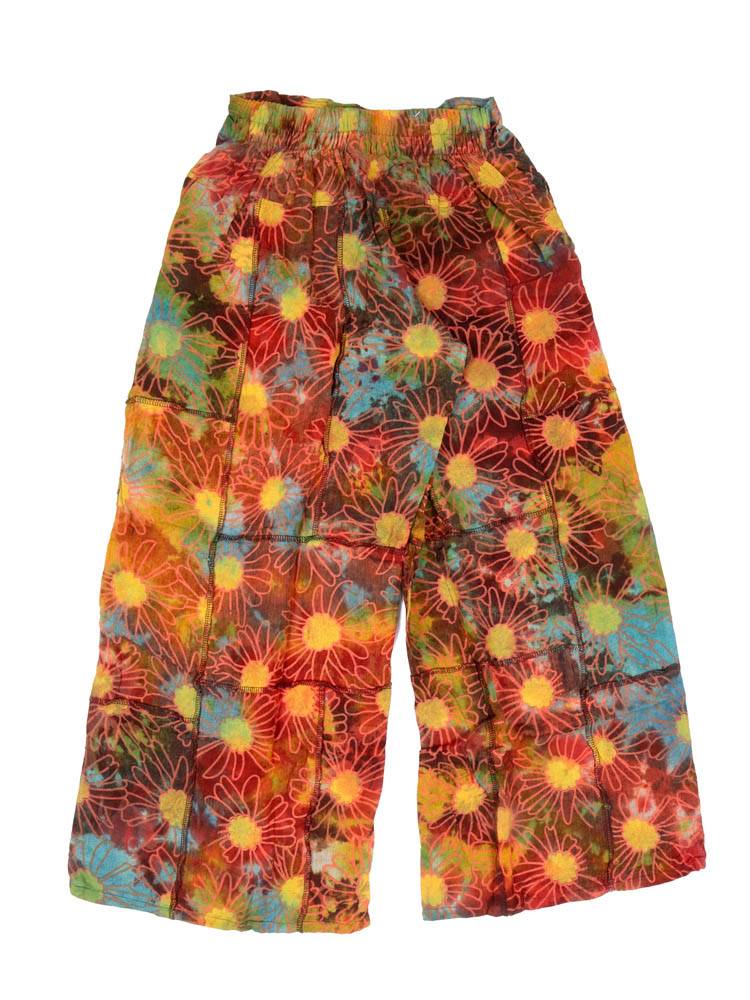 Pantalón flores vibrantes llenan tu día de energía PAEV59 color Rojo