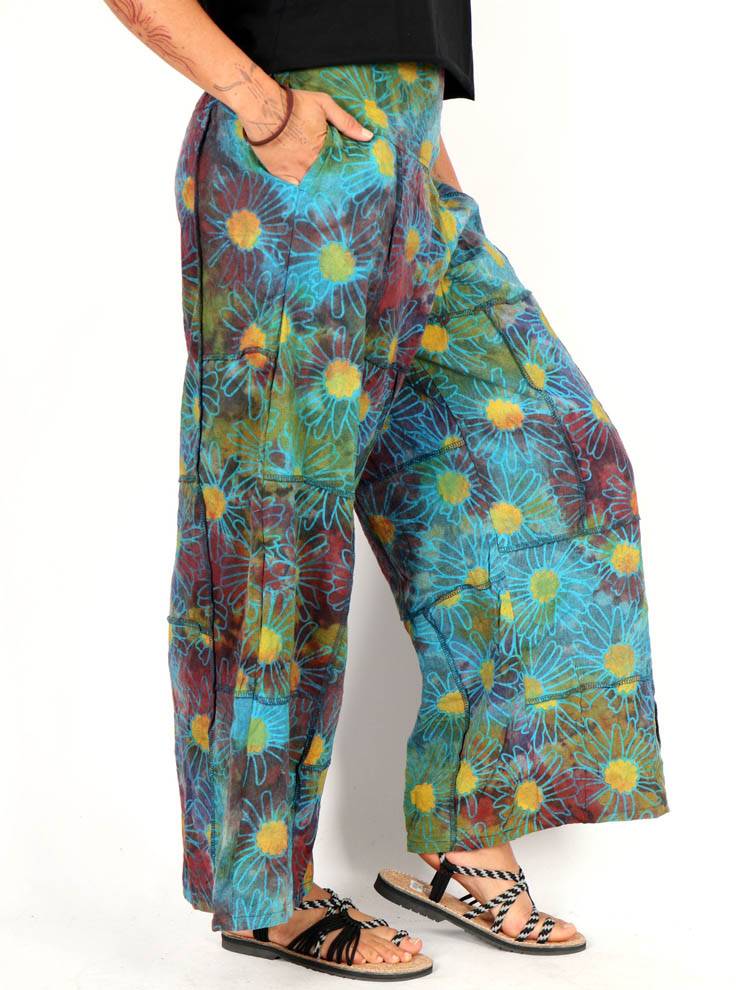 Pantalón flores vibrantes llenan tu día de energía PAEV59