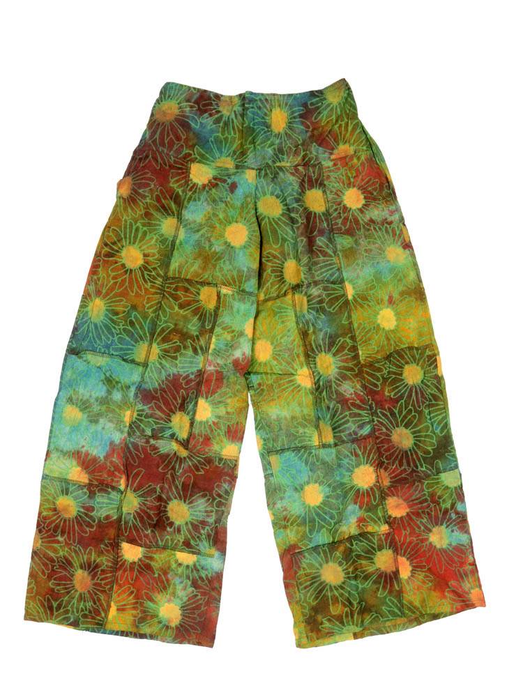 Pantalón flores vibrantes llenan tu día de energía PAEV59 color Verde