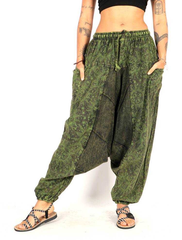 Pantalón harem unisex con esencia libre y caída fluida PAEV61