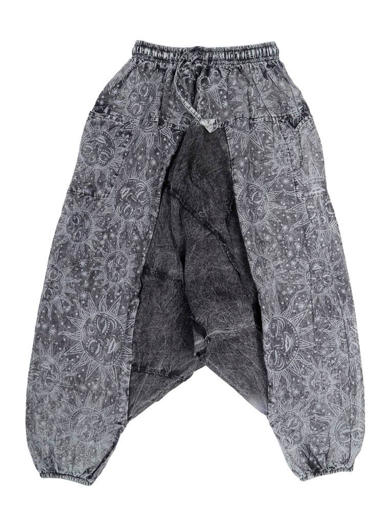 Pantalón harem unisex con esencia libre y caída fluida PAEV61 color Negro