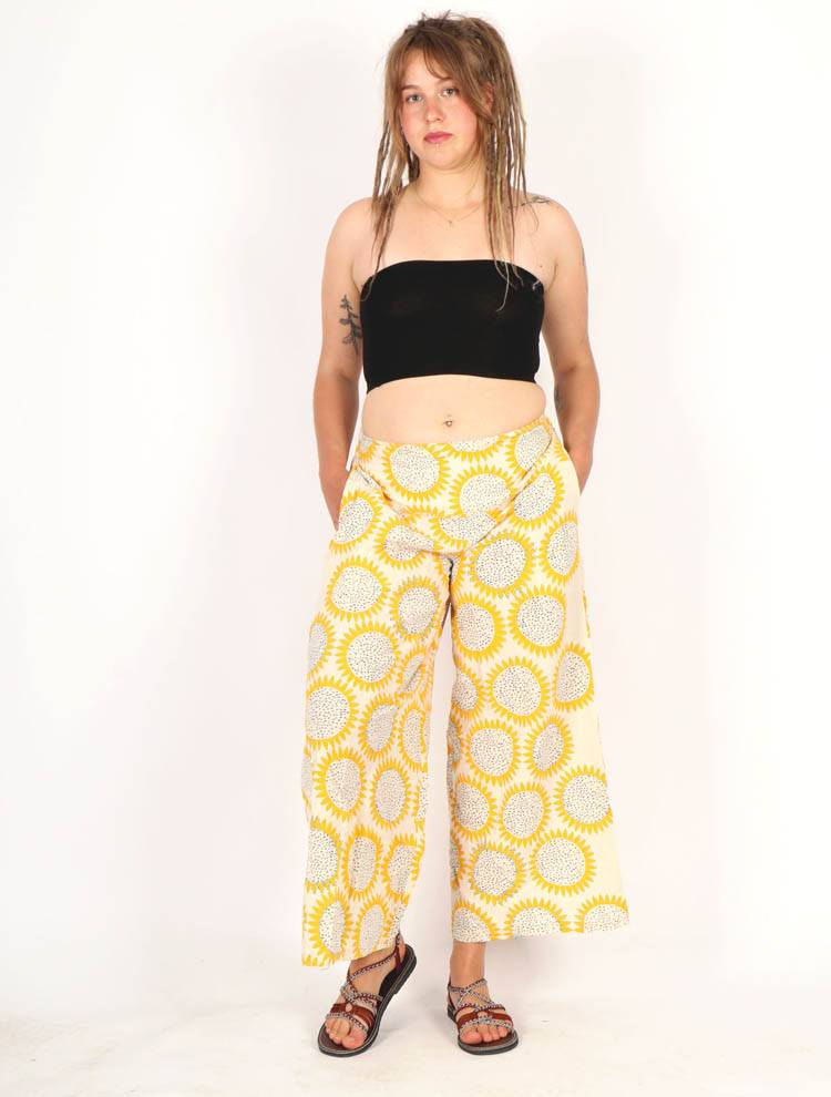 Pantalón ancho girasol con esencia natural PAEV66