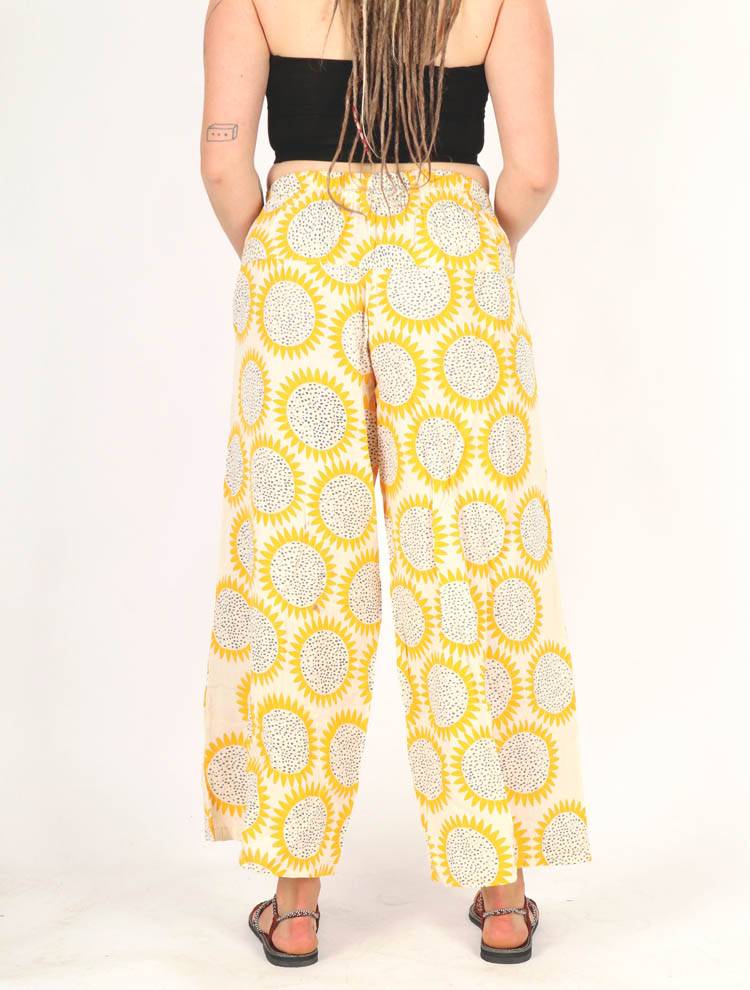 Pantalón ancho girasol con esencia natural PAEV66
