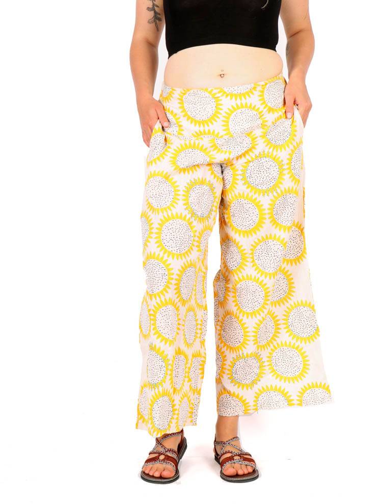 Pantalón ancho girasol con esencia natural PAEV66