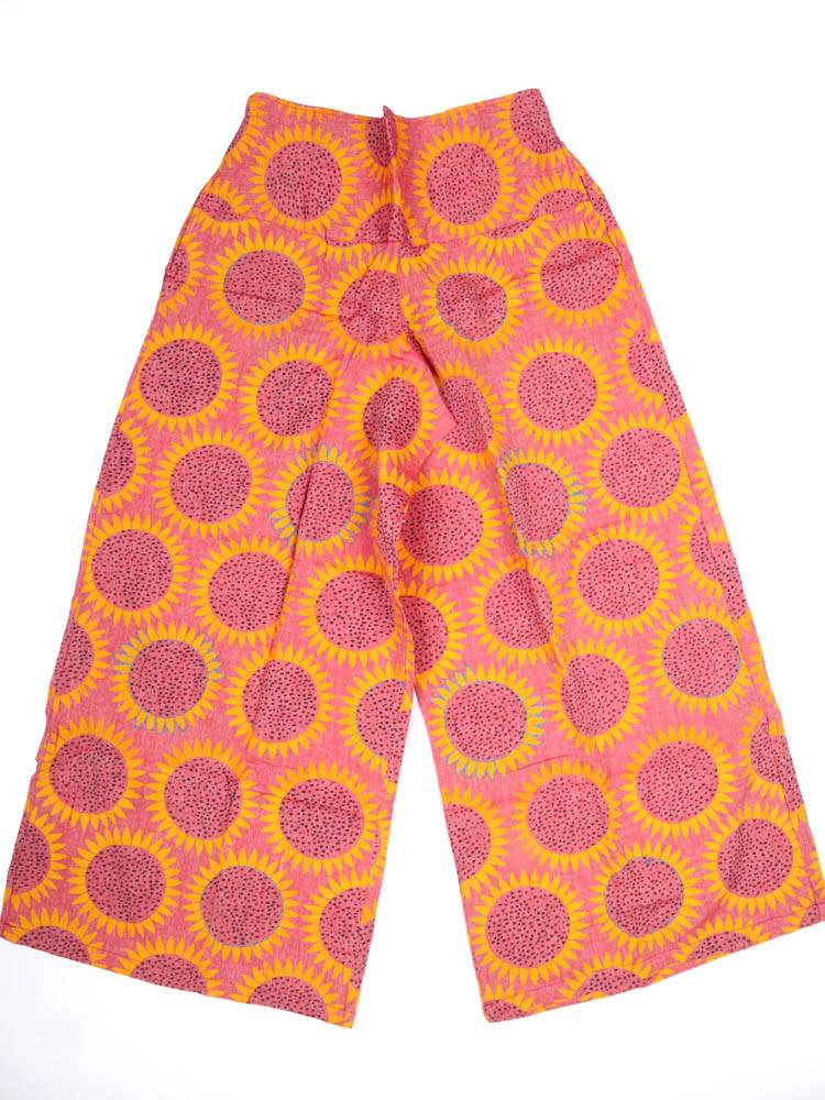 Pantalón ancho girasol con esencia natural PAEV66 color Naranja