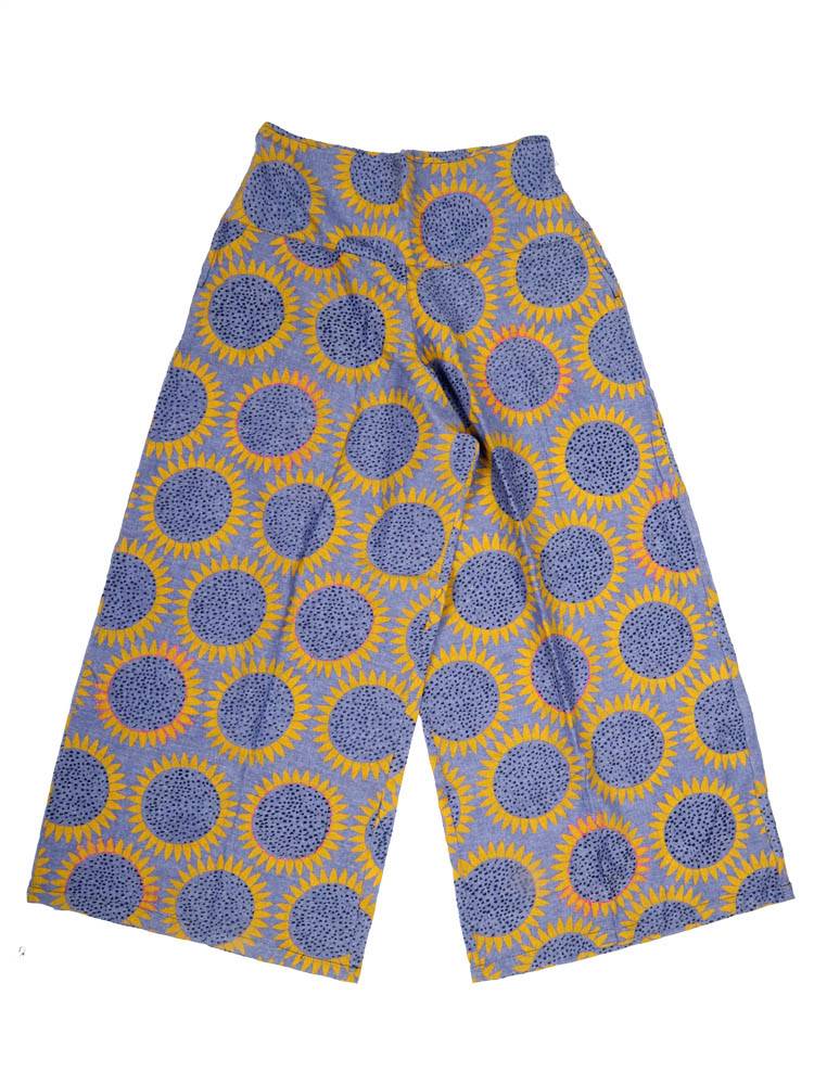 Color Azul Pantalón ancho girasol con esencia natural PAEV66 color Azul