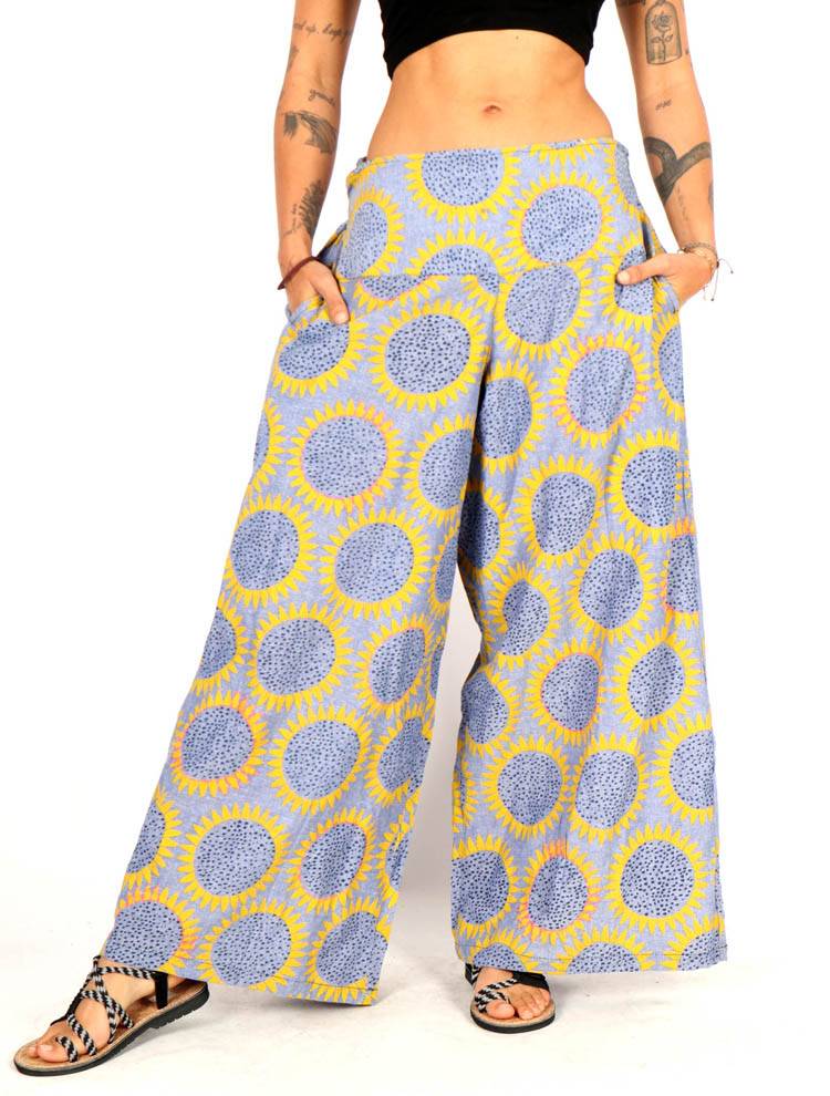 Pantalón ancho girasol con esencia natural PAEV66