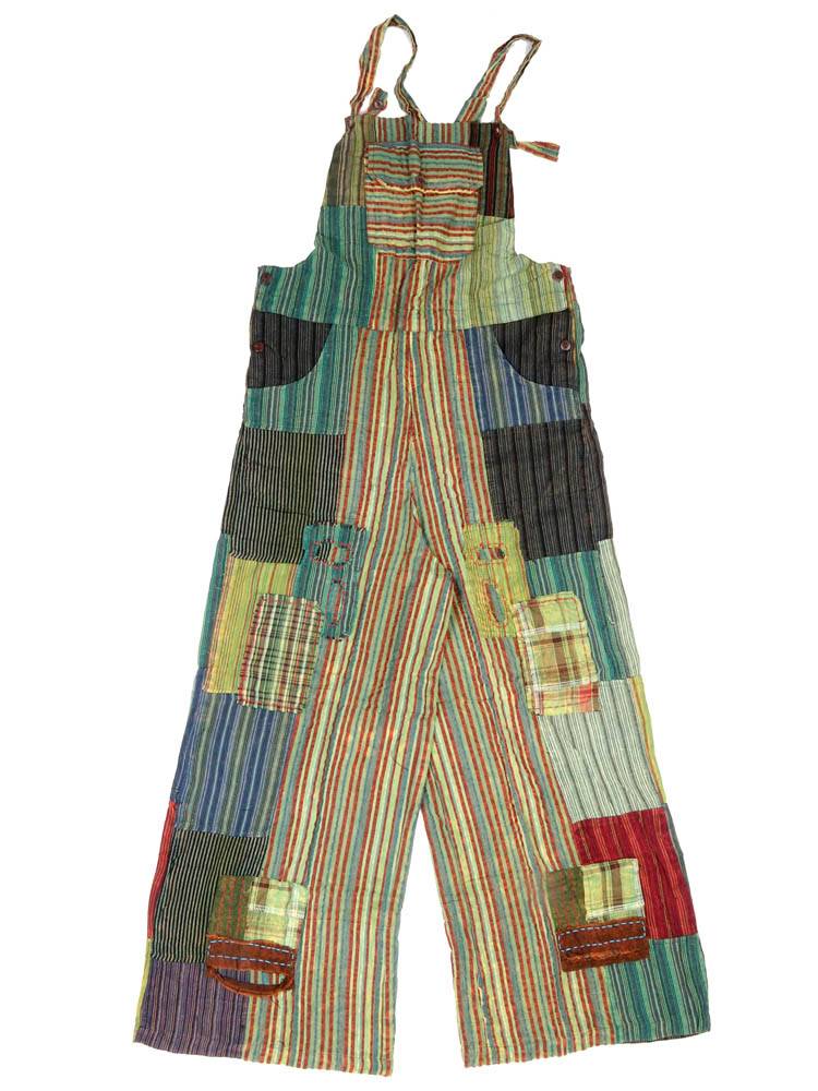 Mono patchwork rayas. Carácter artesanal PAEV73 color Verde