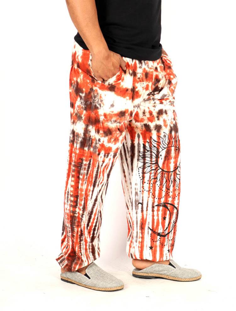 Pantalón jogger tie dye sol y luna con energía cósmica PAEV74