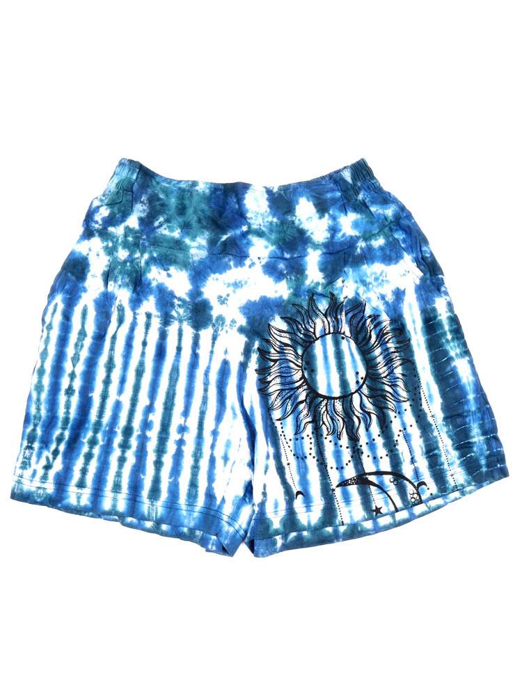 Short tie dye sol y luna en tonos vibrantes PAEV75 color Azul