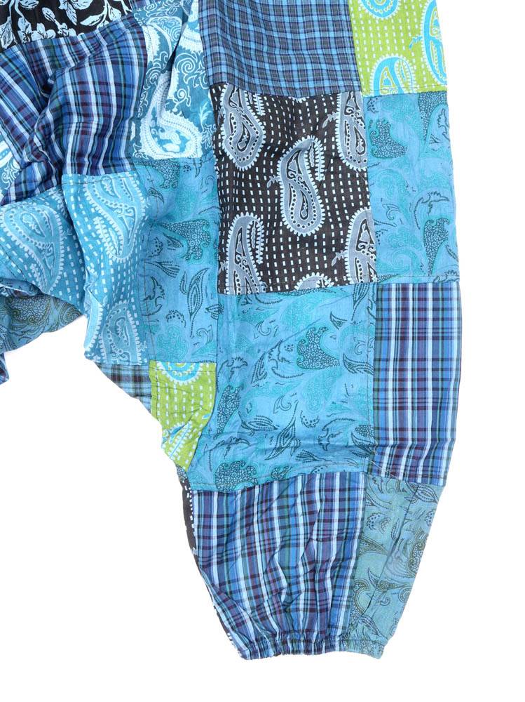 Pantalón harem patchwork con bordado artesanal PAEV79