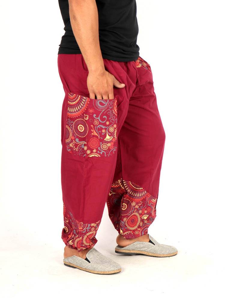 Pantalón jogger unisex con detalles étnicos PAEV81