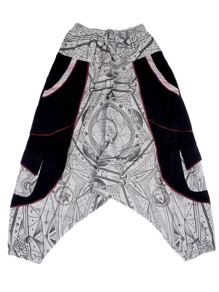 Pantalón harem unisex con estampado geométrico PAEV83 color Negro