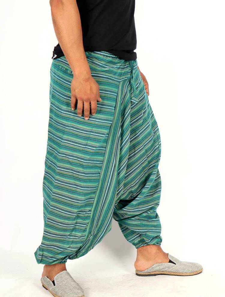 Pantalón Hippie Unisex tiro muy bajo y Rayas PAHC48