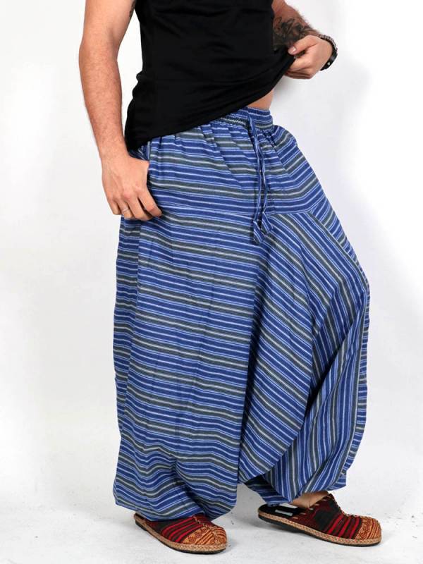 Pantalón Hippie de tiro muy bajo y Rayas [PAHC48] para comprar al por Mayor o Detalle en la categoría de Pantalones Hippies