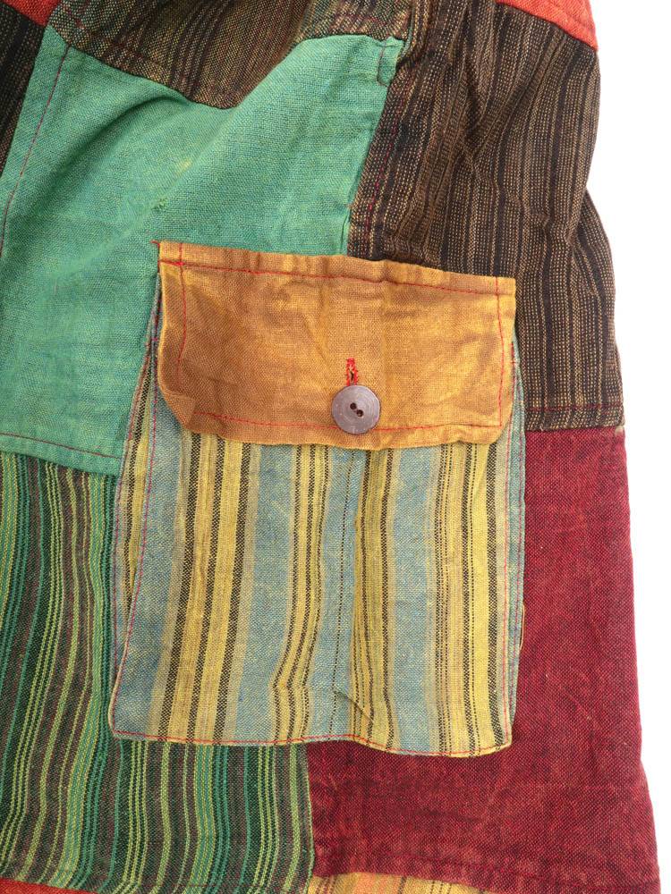 Pantalón corto patchwork de Rayas Lavado a la piedra PAHC49