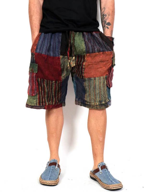 Pantalón hippie corto  Rayas Lavado a la piedra [PAHC49] para comprar al por Mayor o Detalle en la categoría de Pantalones Hippies