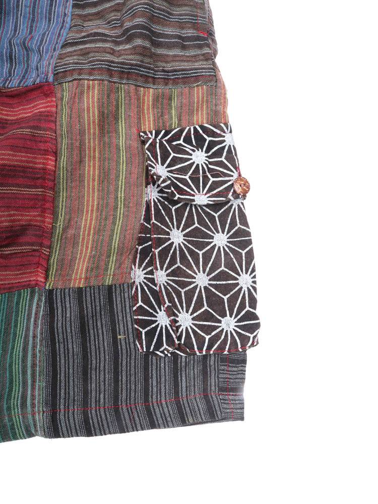 Pantalón Corto Patchwork con Estampado Étnico PAHC56