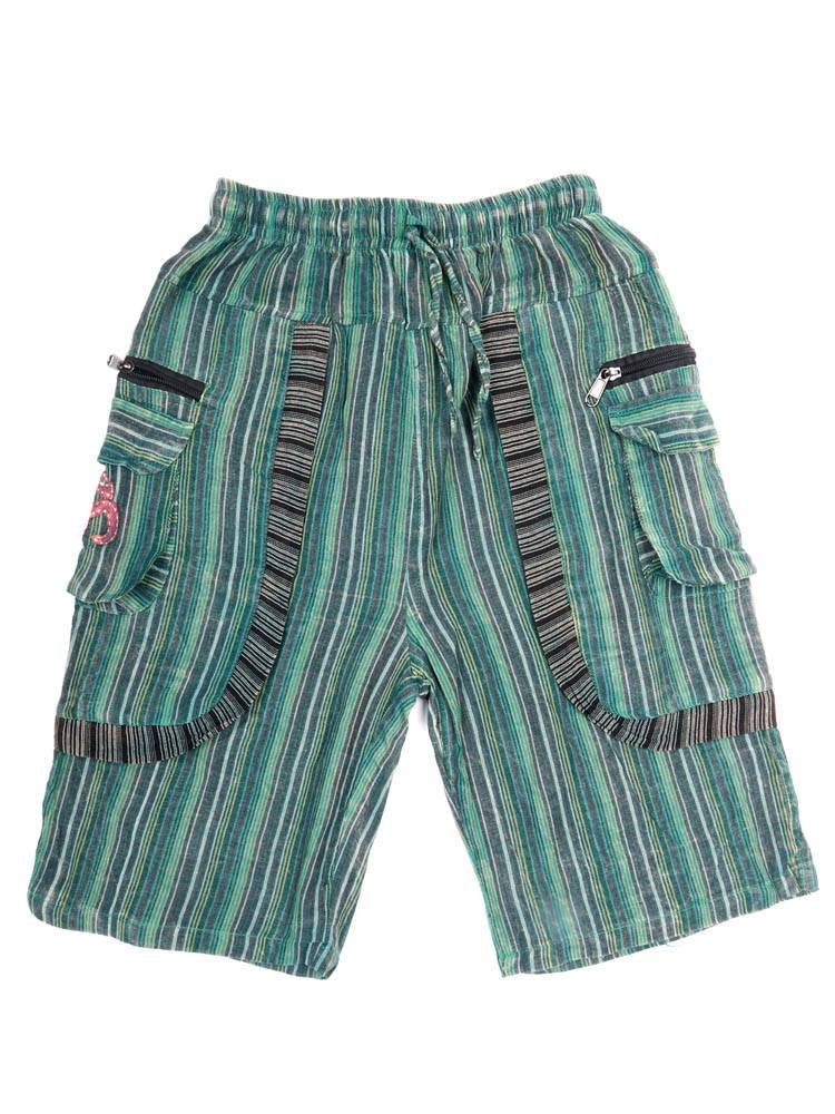 Pantalón Corto Patchwork con OM PAHC57 color Verde