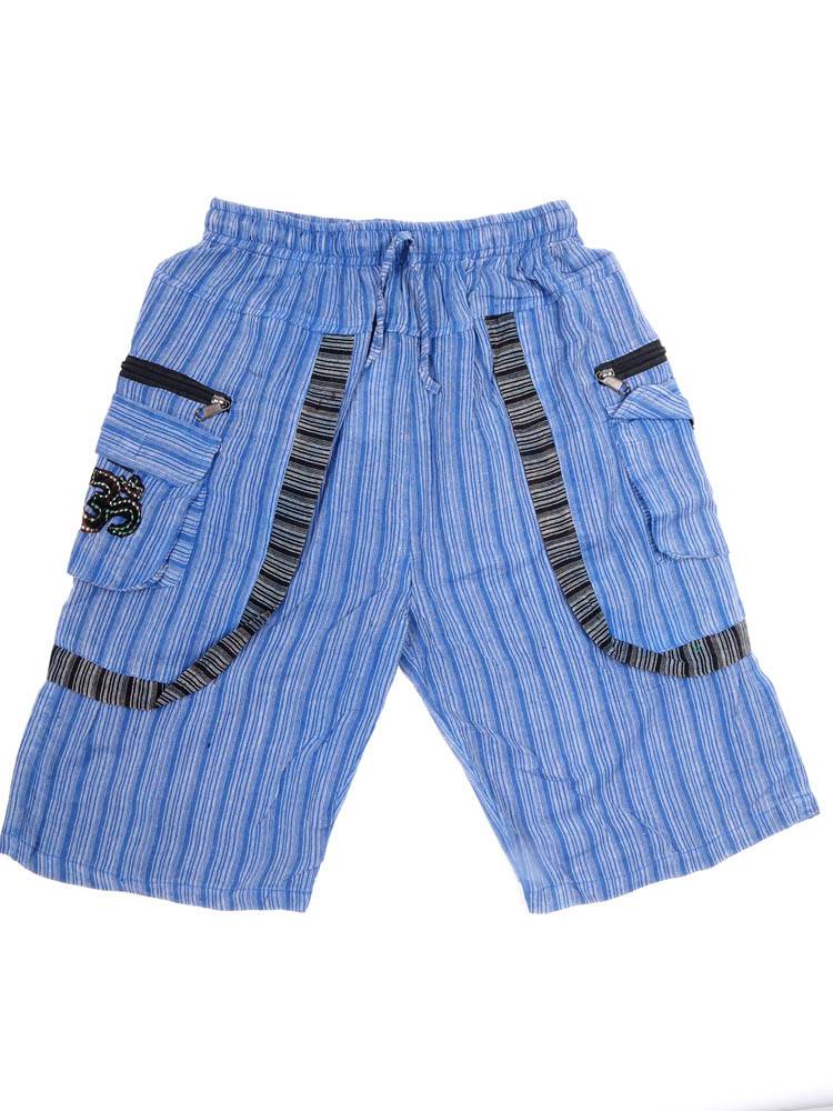 Pantalón Corto Patchwork con OM PAHC57 color Azul