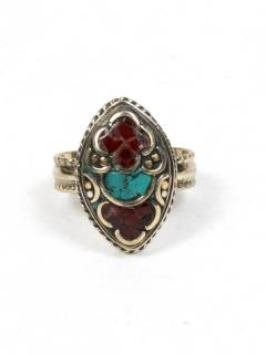 Modelo: M221 Bisutería Tibetana - Anillo realizado en metal ANAT05 - Modelo M221