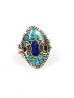 Modelo: M222 Bisutería Tibetana - Anillo realizado en metal ANAT05 - Modelo M222