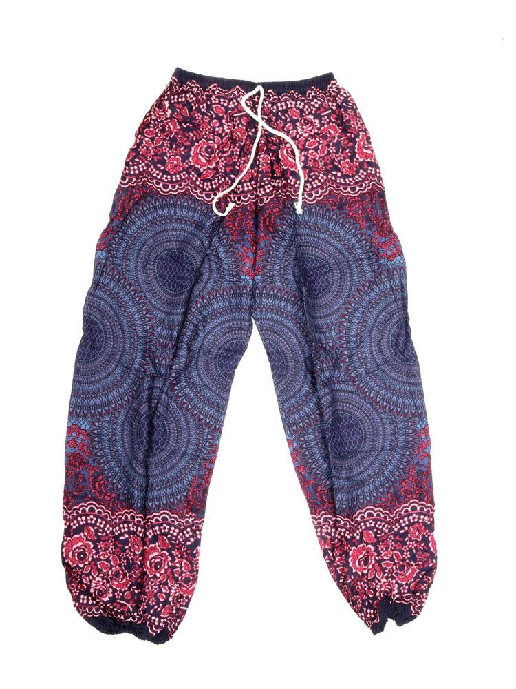 Pantalón fluido de mandalas con alma bohemia PAPA02 color Morado