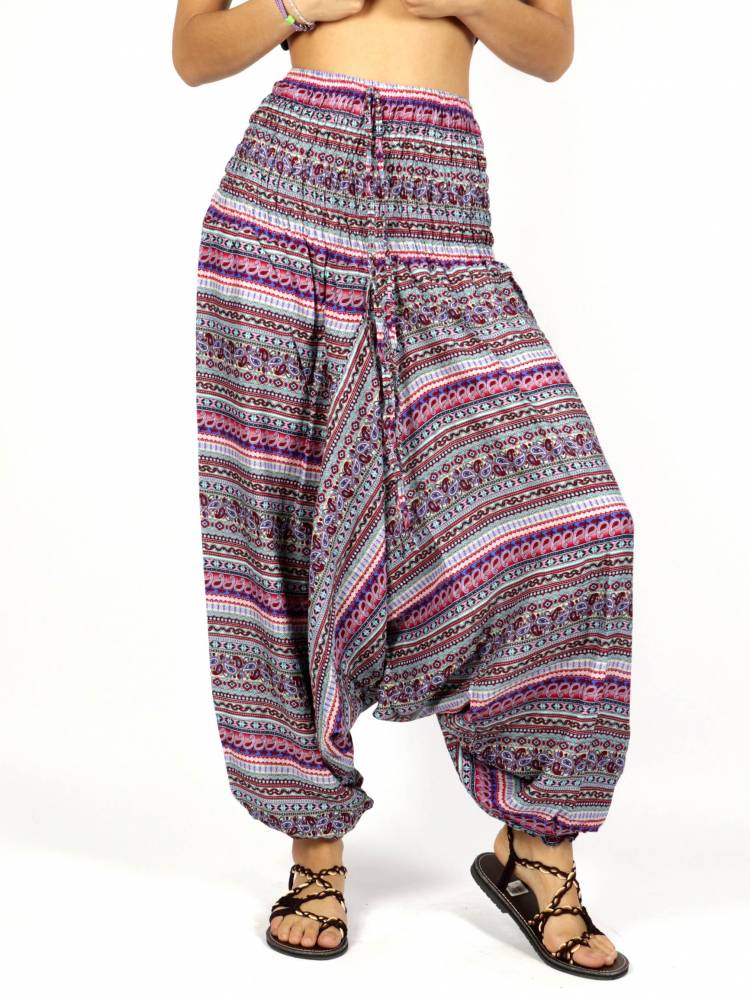 Pantalon árabe rayón estampado etnico [PAPA06] para comprar al por Mayor o Detalle en la categoría de Pantalones Hippie Harem