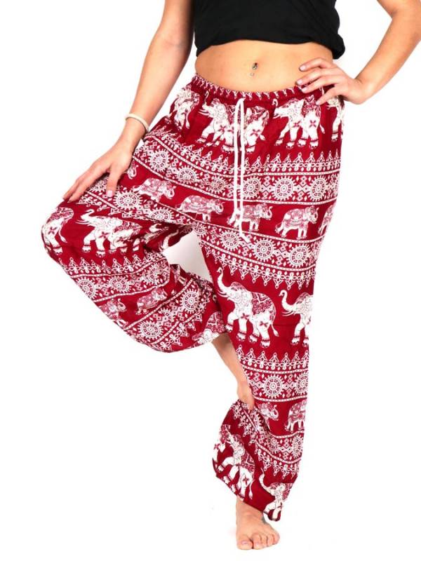 Pantalon amplio rayón elefantes [PAPA16] para comprar al por Mayor o Detalle en la categoría de Pantalones Hippies Harem Yoga