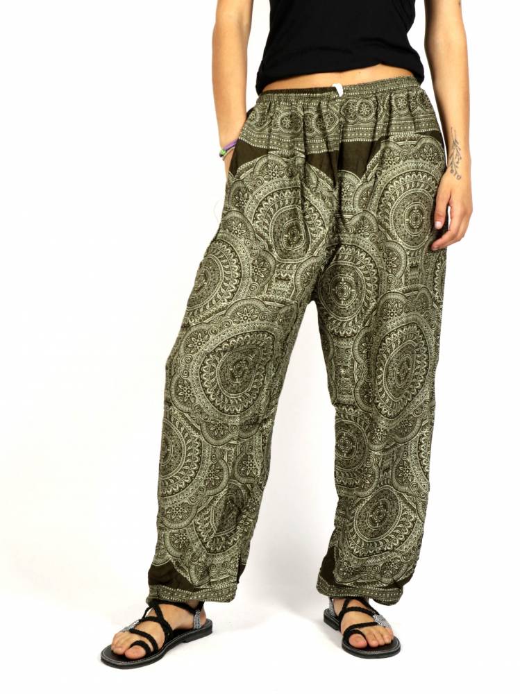 Pantalon amplio rayón mandalas [PAPA22] para comprar al por Mayor o Detalle en la categoría de Pantalones Hippie Harem