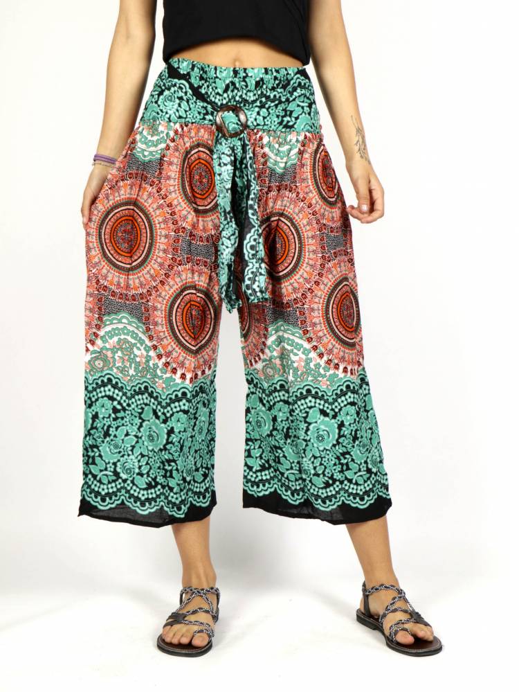 Pantalón Hippie con hebilla de coco [PAPI01-B] para comprar al por Mayor o Detalle en la categoría de Pantalones Hippie Harem