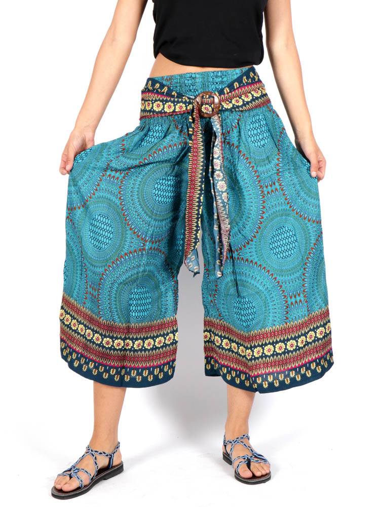 Pantalón Estampado Hippie con hebilla de coco [PAPI06] para comprar al por Mayor o Detalle en la categoría de Pantalones Hippies Yoga
