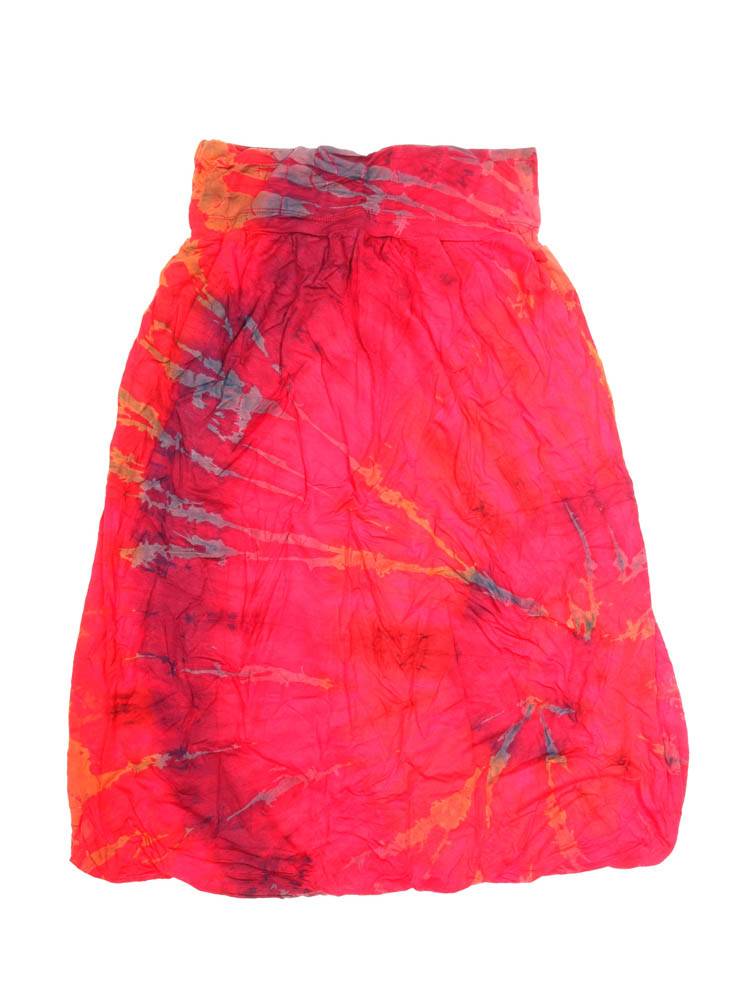 Falda pantalón tie-dye que fluye con tu esencia PAPN05 color Rojo