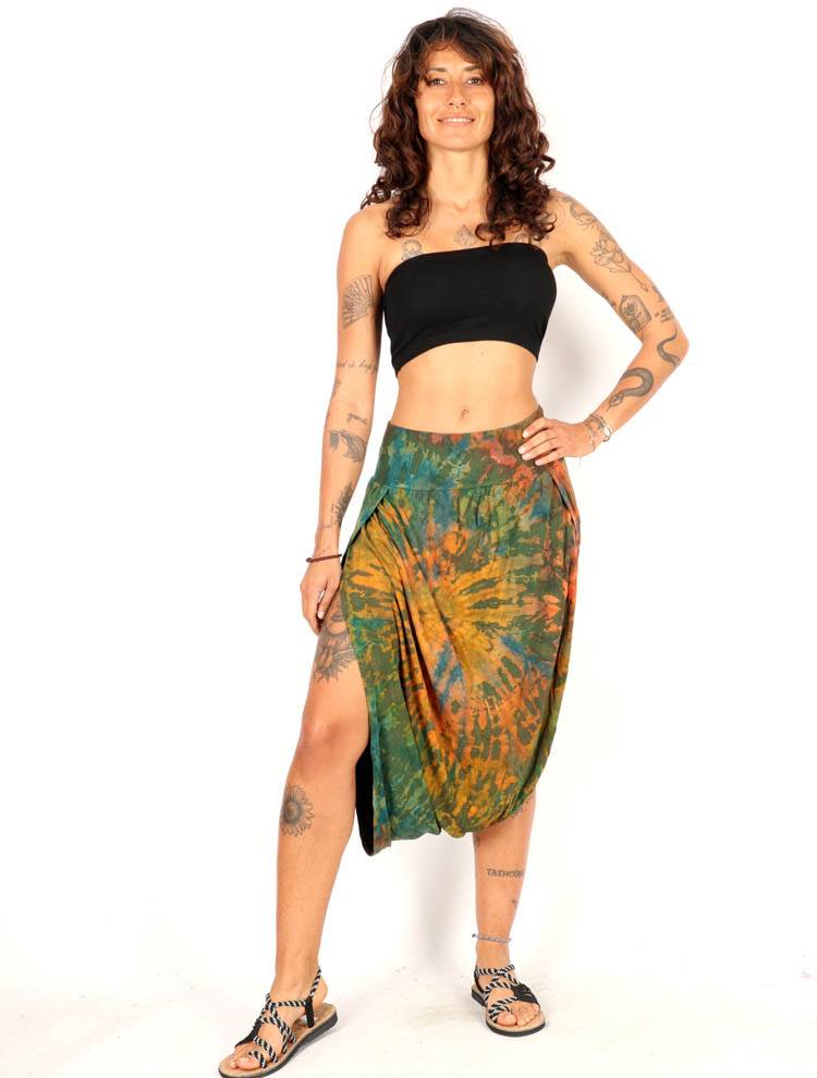 Falda pantalón tie-dye que fluye con tu esencia PAPN05