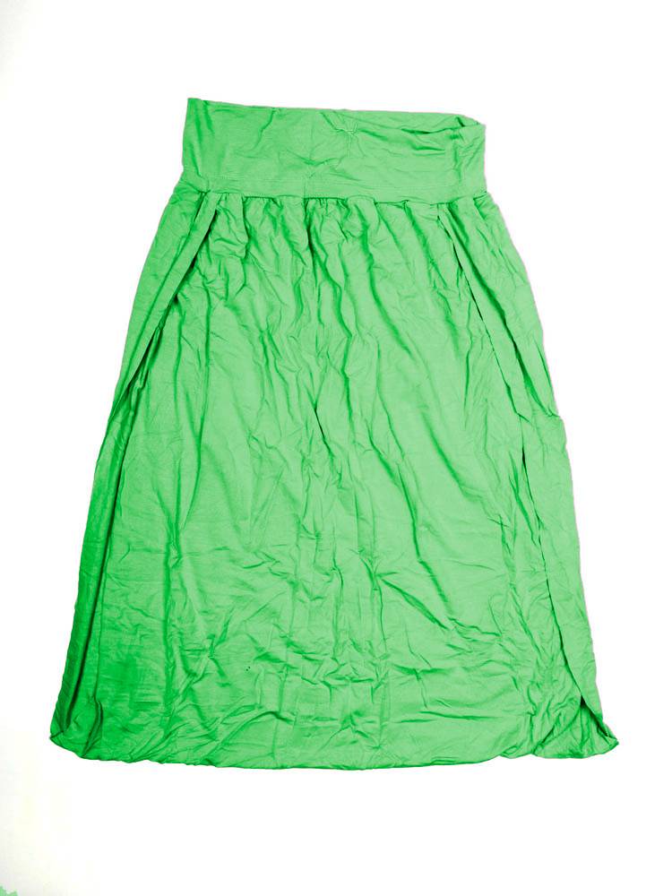 Pantalón Hippie liso abierto a los lados PAPN05P color Verde