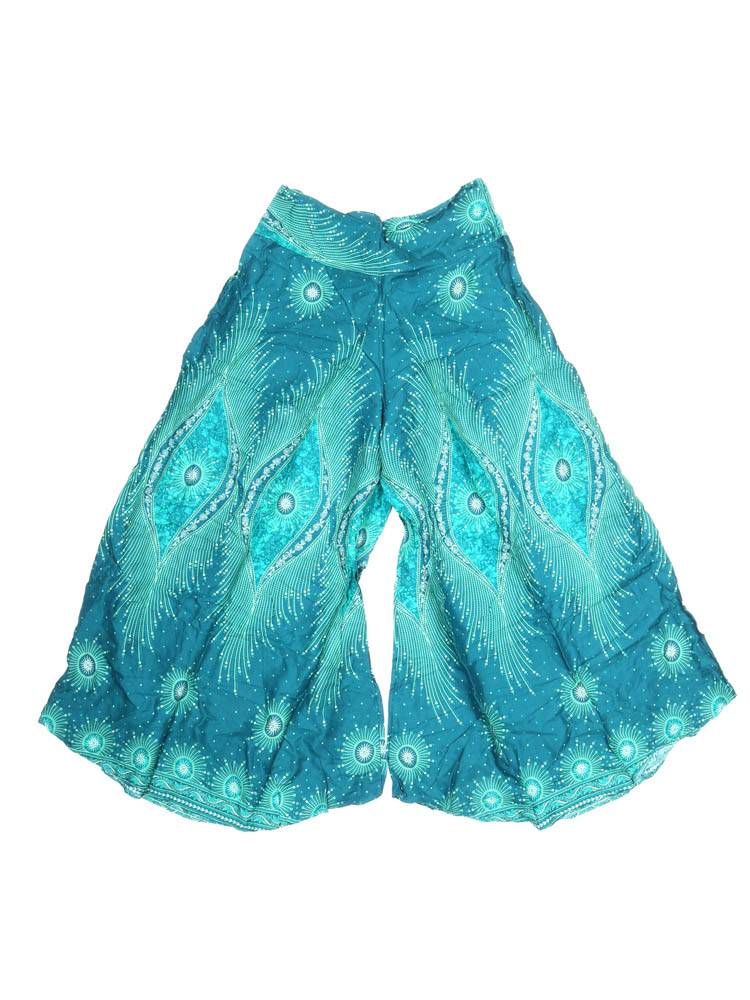 Pantalón Amplio Estampado Étnico PAPN12 color Azul es